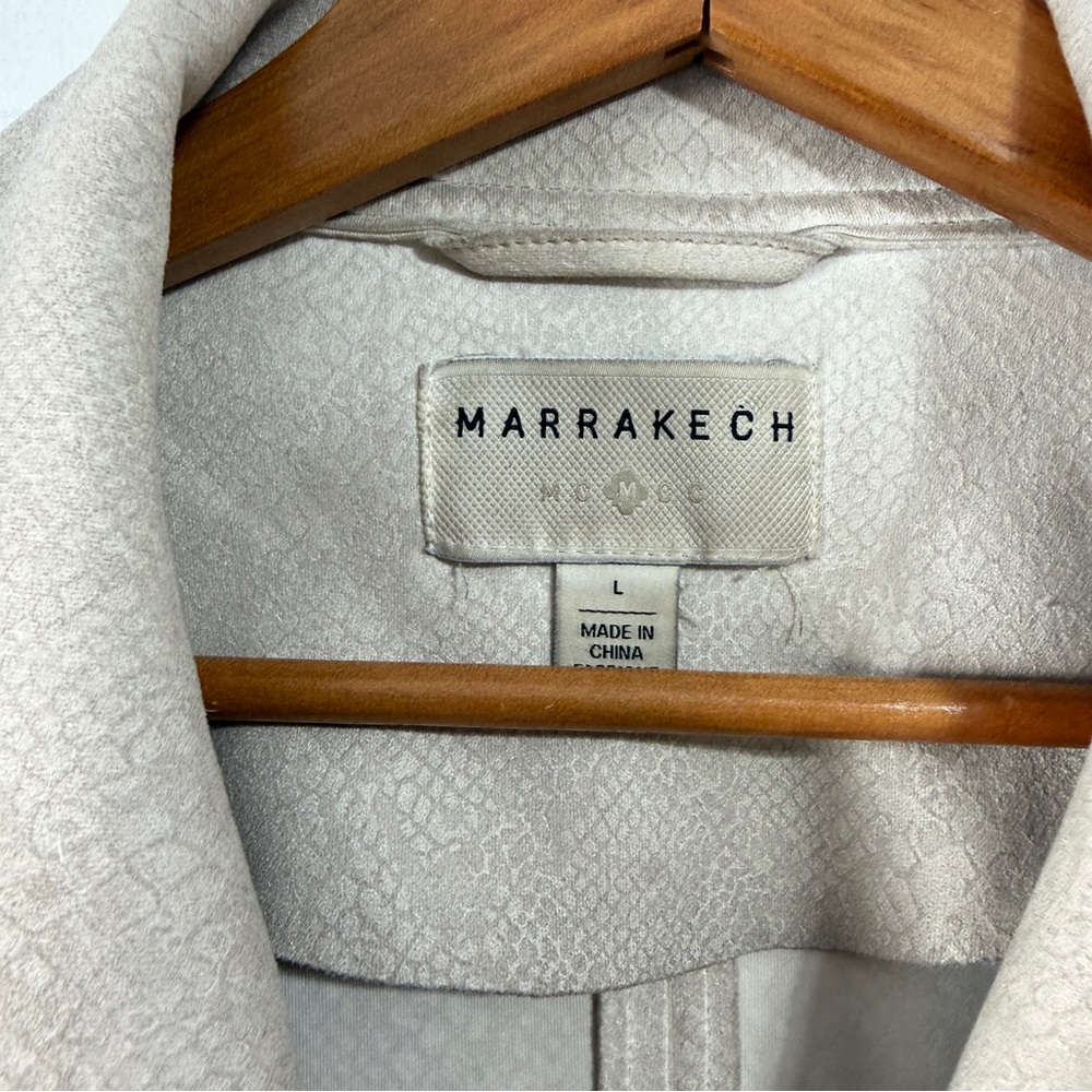 Anthro Marrakech Python Snake Gray Sueded Moto Ja… - image 8